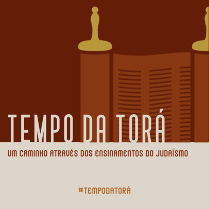 Podcast Cover Maker With Jewish Illustrations 5094e