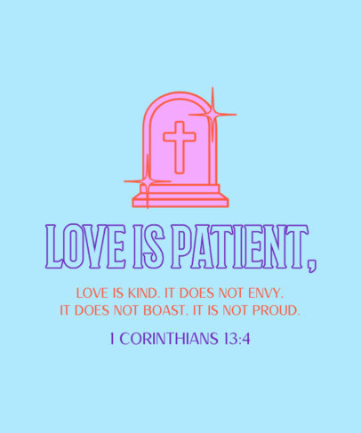 T-Shirt Design Creator with a Christian Love Quote 4570g