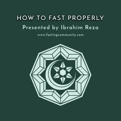 Muslim-Themed Podcast Cover Template for an Episode About an Islamic Tradition 5089c