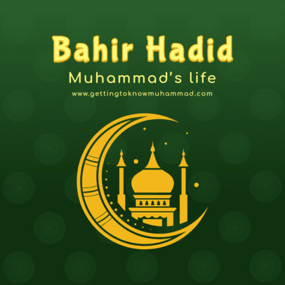 Muslim-Themed Podcast Cover Generator for an Episode About Muhammad 5088a