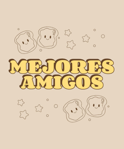 T-Shirt Design Maker Featuring Cute Illustrations and Quotes for BFF Day