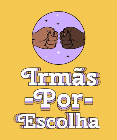 T-Shirt Design Generator Featuring a Best Friends Theme