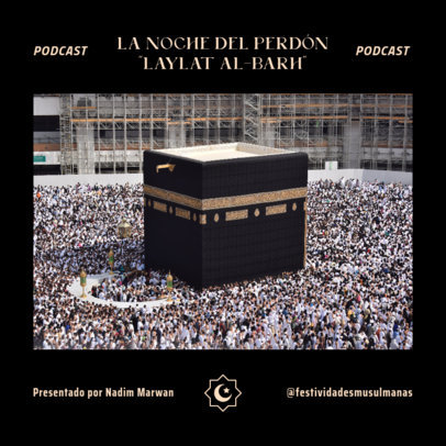 Podcast Cover Creator Featuring a Photo of a Muslim Celebration 5090b