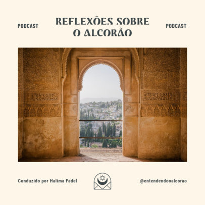 Quran-Themed Podcast Cover Maker for a Muslim Show 5090d