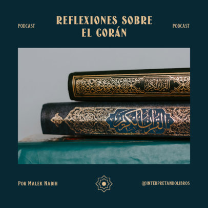 Podcast Cover Creator Featuring a Photo of the Quran 5090f