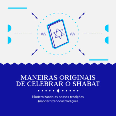 Jewish-Themed Podcast Cover Generator for an Episode About Ideas to Celebrate Shabbat 5093e