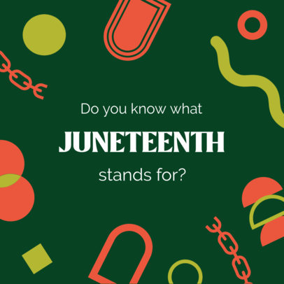 Instagram Post Maker for a Juneteenth Carousel 4601