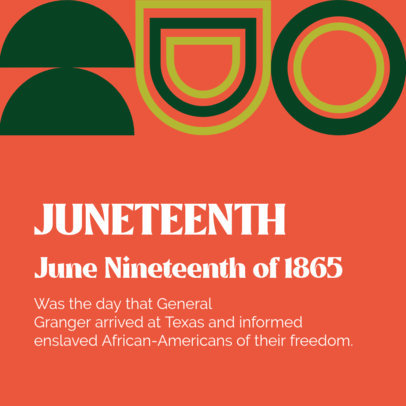 Instagram Post Template for a Juneteenth Facts-Themed Carousel 4601