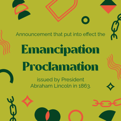 Instagram Post Template for a Juneteenth Carousel with Historical Facts 4601