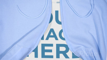 Closeup of a T-Shirt Stop Motion with a Hoodie on Top Zipping Up and Down