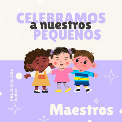 Illustrated Instagram Post Maker With a Children’s Day Theme