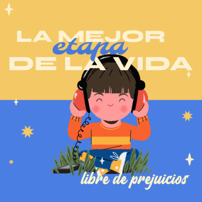 Instagram Post Generator for Children’s Day Featuring a Happy Kid Graphic