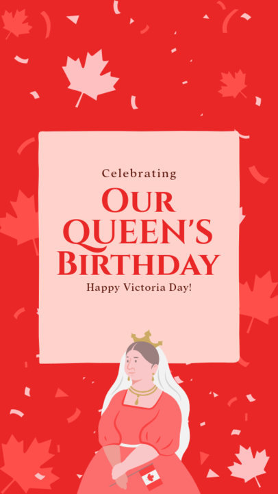 Instagram Story Template With a Victoria Day Theme