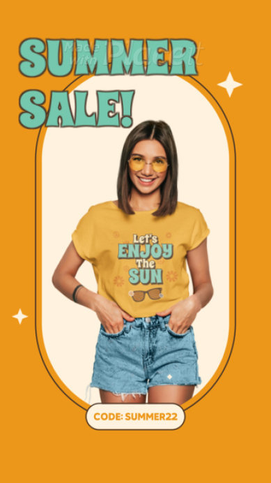 Summer-Themed Instagram Story Video Maker for a Fashion Sale 
