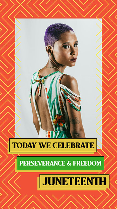 Instagram Story Maker for Juneteenth Featuring Illustrated Patterns 4603