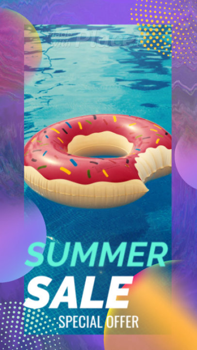 Instagram Story Video Template For a Summer Sale Special Offer Featuring Cool Transitions