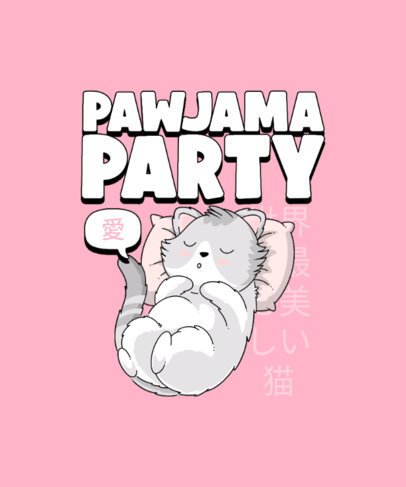 T-Shirt Design Maker Featuring Cute Kitten Illustrations