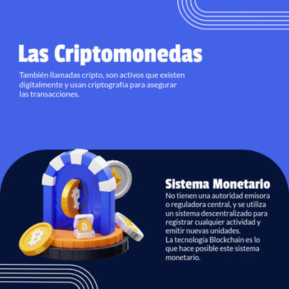 Instagram Post Generator Featuring a Crypto-Informative Text 5123b-el1