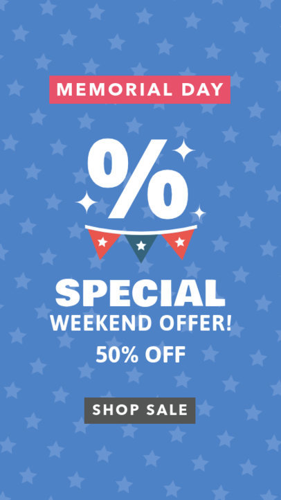 Memorial Day-Themed Instagram Story Maker to Announce a Special Weekend Offer 4590