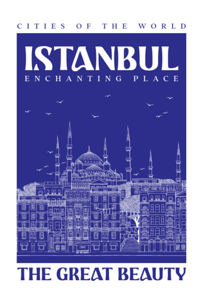 Poster Design Maker Featuring Graphics of Istanbul