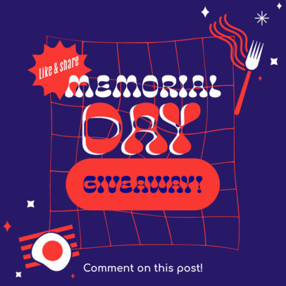 Instagram Post Creator for a Memorial Day Giveaway