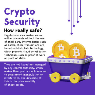 Instagram Post Creator Featuring Infographics About the Cryptocurrency World 5119 el1