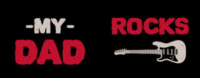 Mug Design Template With a Father’s Day Theme and an Electric Guitar Graphic 4597a