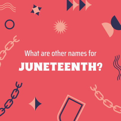 Instagram Post Generator Featuring a Juneteenth Theme with Chain Graphics 4601a