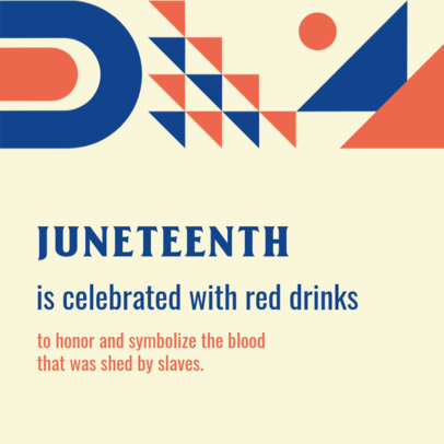 Instagram Post Maker Featuring Facts About Juneteenth's Red Drink 4601d