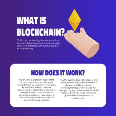 Instagram Post Template Featuring Cryptocurrency-Themed Infographics 5117 el1