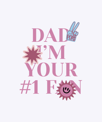 Father's Day-Themed T-Shirt Design Template with a Cool Message for Dad