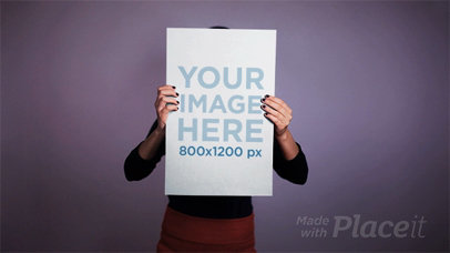 Stop Motion of a Poster Held by Different People a13688