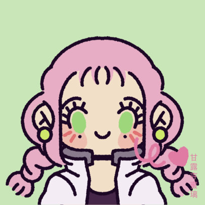Lovely Avatar Template Featuring a Character With Pink Hair 5106c