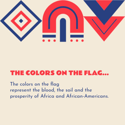 Instagram Post Template Featuring Facts About the Juneteenth Flag Colors 4601c