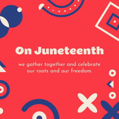 Instagram Post Generator Featuring Juneteenth Facts with Background Patterns 4601c