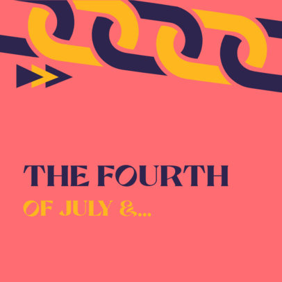 Instagram Post Creator with an Illustrated Chain for a Juneteenth Carousel 4601b