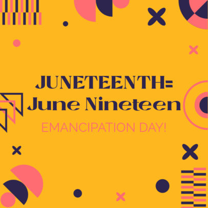 Instagram Post Creator for an African American Emancipation Day Carousel 4601b