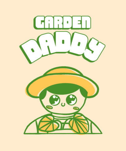 Gardening-Themed T-Shirt Design Maker for Father's Day 4600i