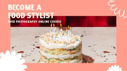 Intro Video Maker for a Food Photography Course with a Sweet Theme