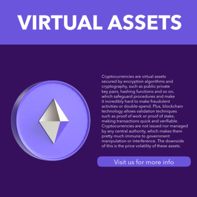Instagram Post Generator Featuring Virtual Assets Facts 5115b-el1