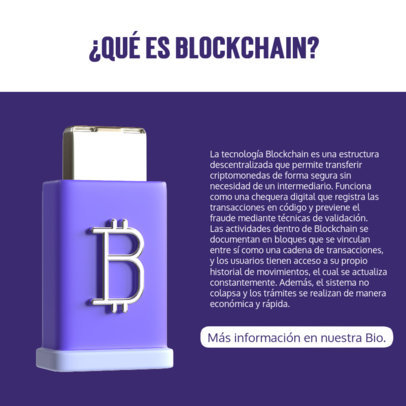 Instagram Post Generator with Informative Facts About the Blockchain Tech 5115f-el1