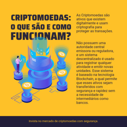 Instagram Post Creator with a Cryptocurrencies-Informative Text 5121c-el1