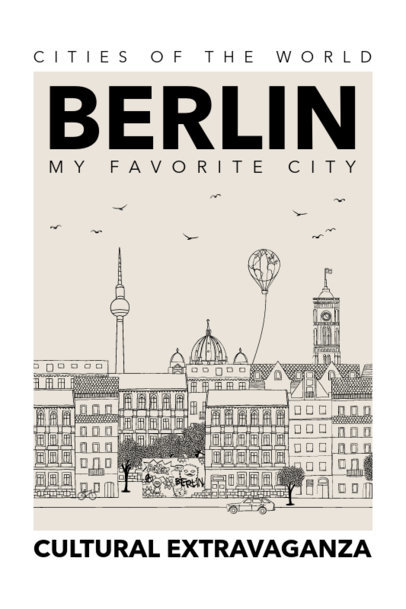 Poster Design Generator Featuring an Illustration of Berlin