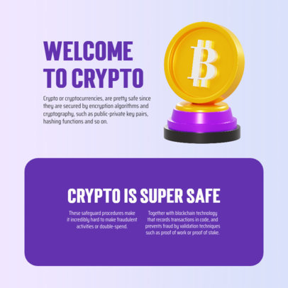 Instagram Post Generator with a Welcoming Text for Beginner Crypto Investors 5117c-el1