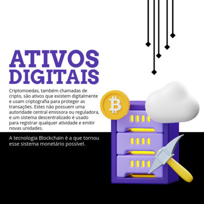 Instagram Post Template for a Digital Assets-Themed Infographic 5119a-el1