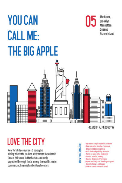 Illustrated Poster Design Creator with a New York Theme