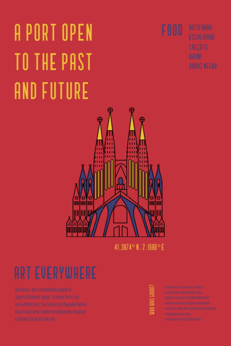 Placeit - City Poster Design Generator Featuring a Barcelona’s Landmark