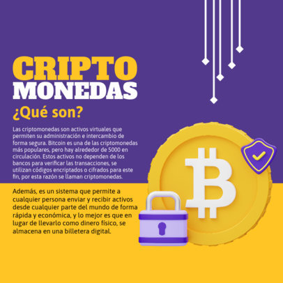 Instagram Post Template Featuring a Beginner-Level Definition of Crypto 5119e-el1