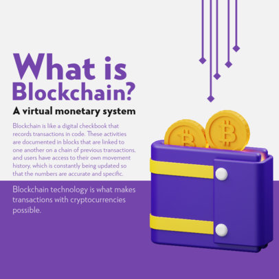 Instagram Post Maker Featuring Illustrated Bitcoin Graphics 5119f-el1