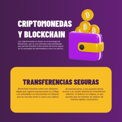 Instagram Post Template Featuring an Infographic on Safe Crypto Transactions 5117d-el1